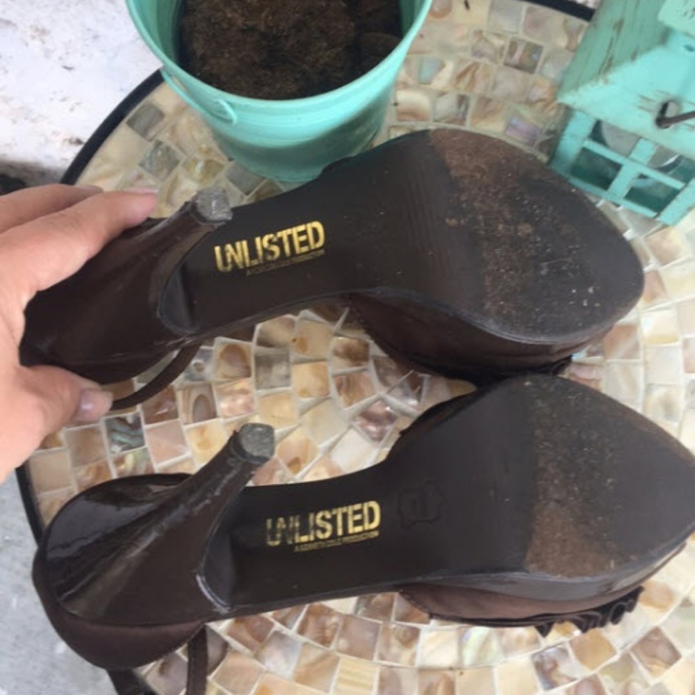 DONATED Unlisted ruffle  toe sexy strappy heels - Picture 6 of 8